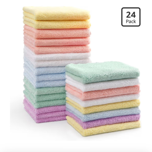 Amazon.com : HOMEXCEL Baby Washcloths 24 Pack-Microfiber Coral Fleece Baby Bath Face Towel 7 x 9 Inch Extra Absorbent and Soft Burp Cloth and Wash Cloths for Newborn-Infants and Toddlers-Gentle On Sensitive Skin : Baby