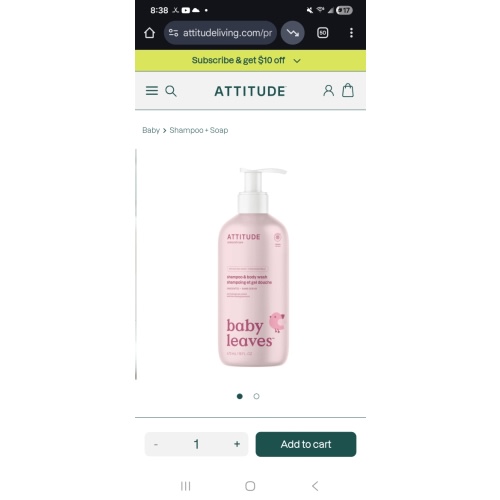 Baby Shampoo & Body Wash 2-in-1 - Clean Ingredients I ATTITUDE