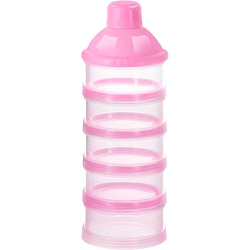 Accmor Formula Dispenser On The Go, 5 Compartments Stackable Formula Container for Travel, Baby Milk Powder Kids Snack Container, BPA Free