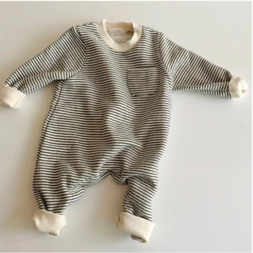 Striped Round Neck Onesie – Teeny Mini Me