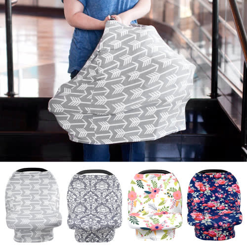 Baby Car Seat Canopy Covers Nursing Cover Breastfeeding Scarf Infant Stroller Cover Carseat Canopy for Baby Girls Boys