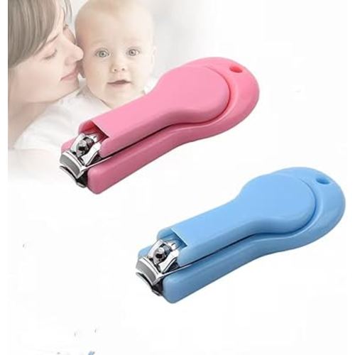 Baby Nail Clippers,2 Pack Nail Clippers,for Trimming Baby's Fingers or Toes,Blue and Pink Toddler Nail Clipper,Be Suitable for;Infant, Toddler, Kids