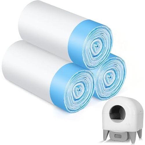 60 Pack Cat Litter Liners with Drawstring, Heavy-Duty for M4 Self-Cleaning Automatic Litter Box