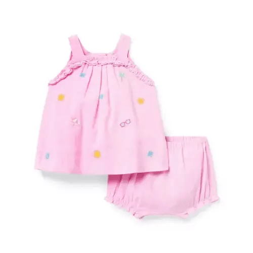 Baby Warm Pink Baby Tropical Icon Matching Set by Janie and Jack