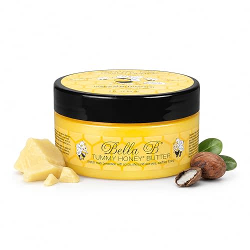 BELLA B Tummy Honey Butter 4 oz 1 Pack - Tummy Butter with Natural & Organic Ingredients - Pregnancy & Baby Safe - Use Daily for Fading Stretch Marks