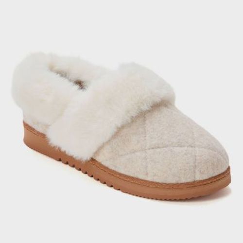 dluxe by dearfoams Women's June Loafer Slippers - Oatmeal XL