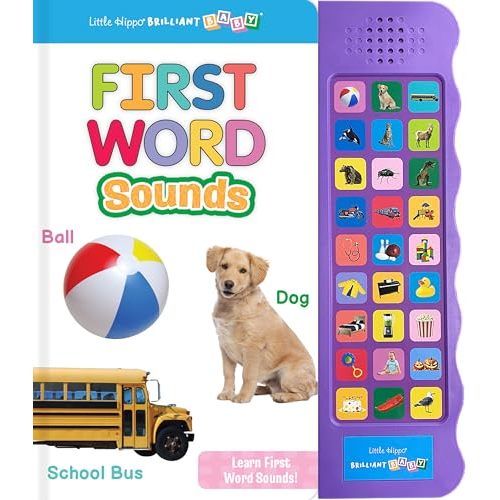 Little Hippo Books Listen and Learn First Words Book | Preschool Educational Sound Books for Kids | Brilliant Baby Educational Books & Kids Books | ... (Brilliant Baby® Early Learning Collection)