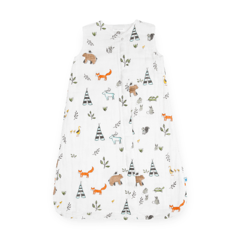 Cotton Muslin Sleep Bag - Forest Friends