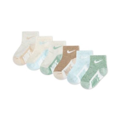 Baby Boys' and Girls' Logo Crew Socks, 6-Pack 6-12M