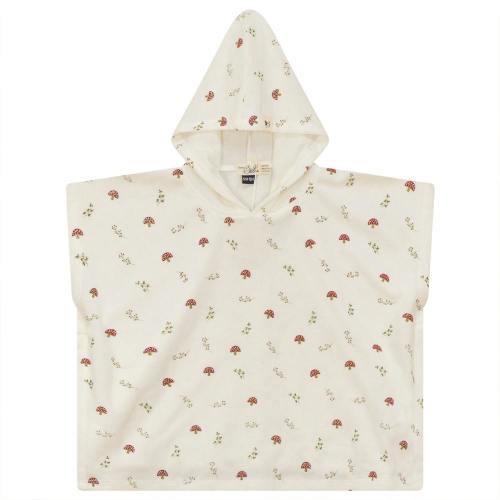 Plant-Print Cotton-Blend Terry Poncho