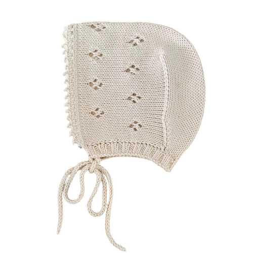 Handmade Cotton Baby Bonnet: Breathable Seam-Free.  More colors available.