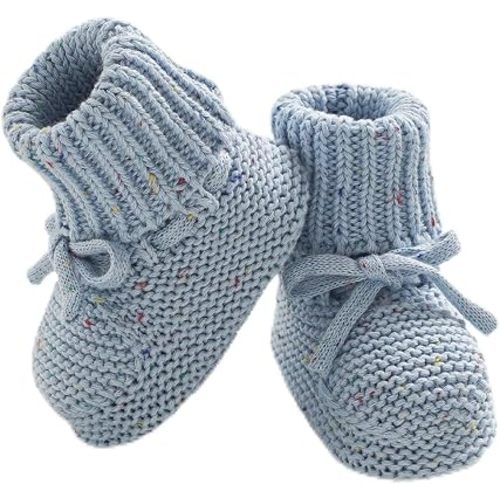Baby Booties Newborn Babe First Walkers Non-Slip Stay On Boots Crib Shoes Sock Warm Knit Booties for Infant Boy Girl