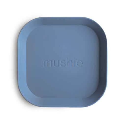 Mushie Baby Square Dinnerware Plates, Set of 2