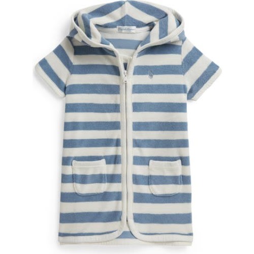 Stripe Hooded Cotton Blend Terry Cover-Up, 3M