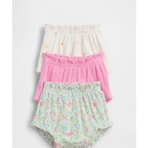 aby First Favorites TinyRib Ruffle Bloomers (3-Pack)