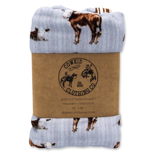 Hereford & Rust Stripe Bamboo Muslin Blanket – Cowkid Clothing Company