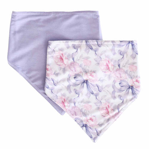 Leighton's Lavender 2pc Bandana Bibs