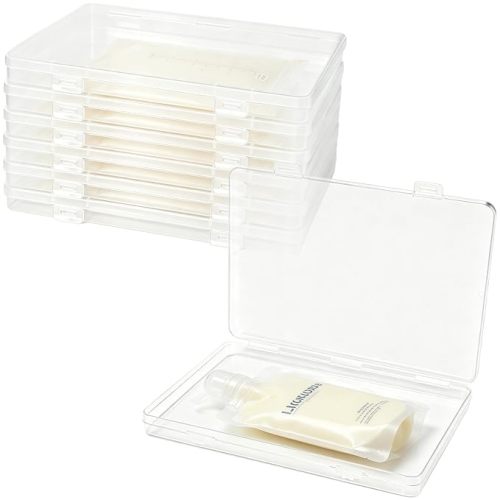 6 Pcs Clear Flat Breast Milk Freezer Storage Organizer,Space Saving Breastmilk Storage Tray,Breastmilk Freezer Flat Storage Containers for Breastfeeding Bag Organization,7.5 x 5.1 x 0.7 in