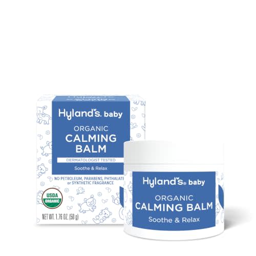 Hyland's Baby Organic Calming Balm, Soothe and Relax, With Organic Lavender, Eucalyptus, and Bergamot Fruit Oil, Safe and Gentle, Dermatologist Tested, 1.76 oz.