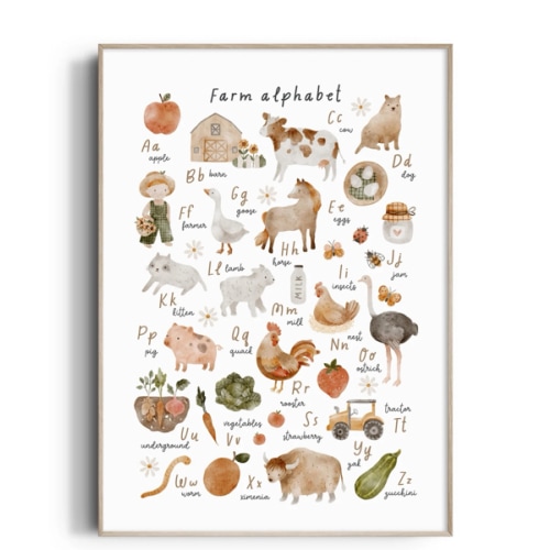 Farm Alphabet Print