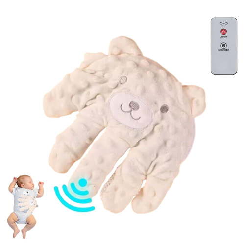 Baby Soothers Toys,Smart Baby Soother with Realistic Patting & Warmth,Cute Animal Plush Stuffed Doll Toy for Girls Boys,Plush Figure Soothing Toys for Home and Travel
