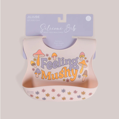 JuJuBe x Studio Oh! Food-Grade Silicone Bib - Mushy Love