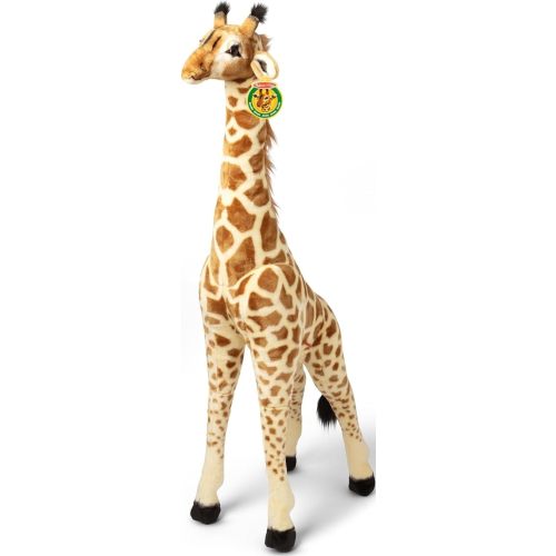 Melissa & Doug Giant Giraffe Stuffed Animal, Lifelike Plush Toy Stands Over 4-Feet Tall, Surface Washable Pretend Play Toddler Toys for Girls & Boys 3+