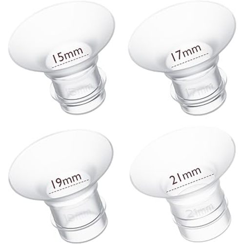 Momcozy Flange Insert 15/17/19/21mm Compatible with 24mm Flange/Shield of Most Pumps,Fit for Momcozy S9Pro/S12Pro/S12Pro-Quick Replacement Accessories, 4PCS