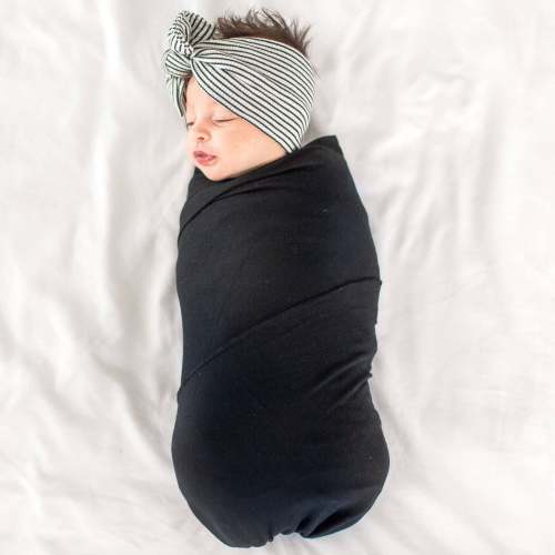 Knit Swaddle Blanket - Midnight