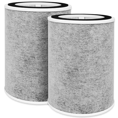 HP202 HP201 Replacement Filter for Shark HP200 Series HC501 HC502 Air Purifier MAX, 3-in-1 Filter Compatible with Shark HP202 HP232, Compare to Part #HE2FKBAS, HE2FKBASMB -2 Pack