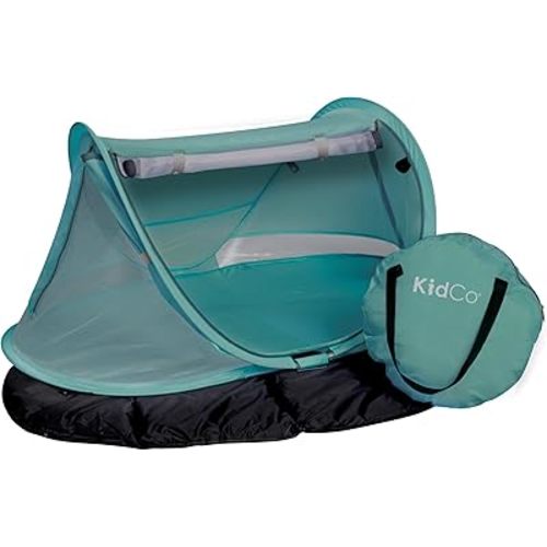 KidCo - Peapod Prestige Lightweight Outdoor Portable Toddler Travel Tent, Play Tent with UV Protection, Sun Shade & Toy Loops, Ages 6 Months - 4 Years (Seafoam