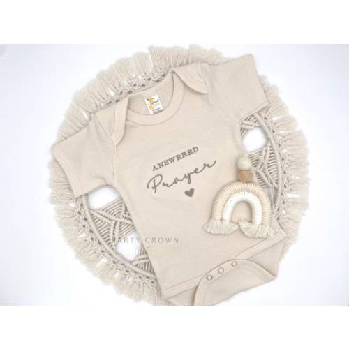 Embroidered Answered Prayer Bodysuit • Pregnancy Announcement • We Have Prayed • Pregnancy Reveal • Heaven Sent Miracle Baby IVF 22 - Etsy