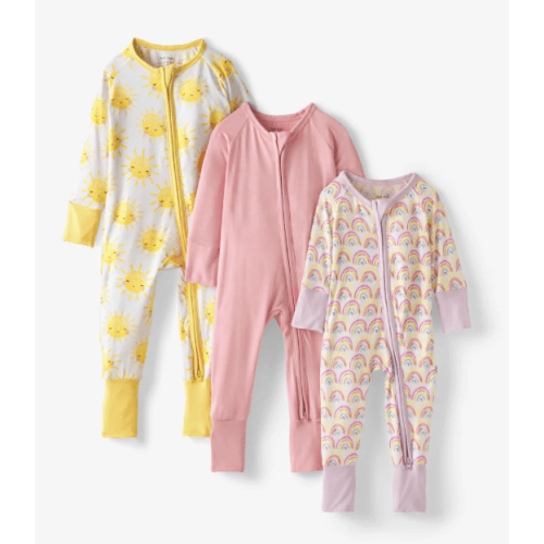 Pastel Rainbows, Bubblegum & Sunshine Zippy Grow With Me Three Pack Gift Box