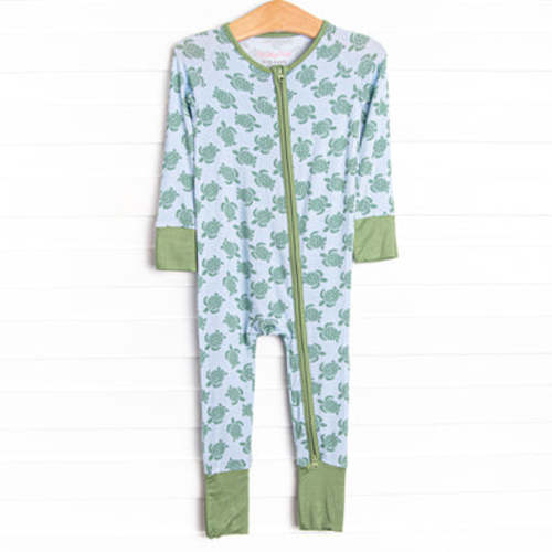 Slow Motion Shuffle Bamboo Zippy Pajama, Green – Stitchy Fish