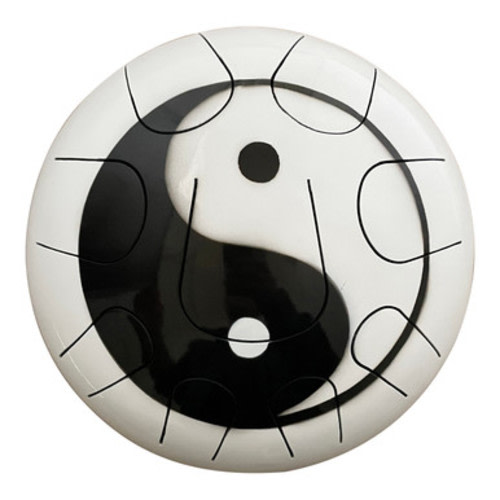 Yin Yang Designer 10" Steel Tongue Drum - 7 tuning options - Free bag & mallets - Djembe Direct