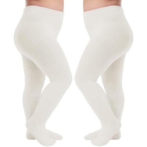 Century Star 2 Pack Baby Girls Cable Knit Tights - Seamless Stretch Waist Leggings for Toddler Infant Daily School Wear 0-6T