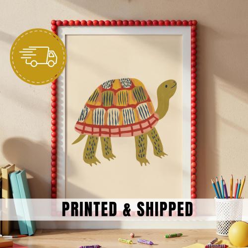 Turtle Nursery Wall Art Animal Illustration Neutral Baby Room Decor Kids Room Print Toddler Bedroom Art Playroom Nursery Wall Decor | 88