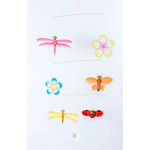 Mobile Bambou Insectes et Fleurs