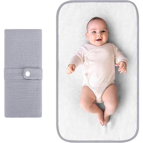 Accmor Portable Diaper Changing Pad, Waterproof Foldable Baby Changing Mat for Travel, Baby Essentials Shower Registry Gifts