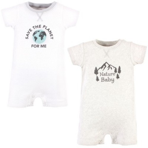 Touched by Nature Unisex Baby Organic Cotton Rompers, Nature Baby, 3-6 Months