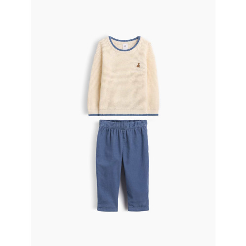 Baby Sweater & Corduroy Pants Outfit Set