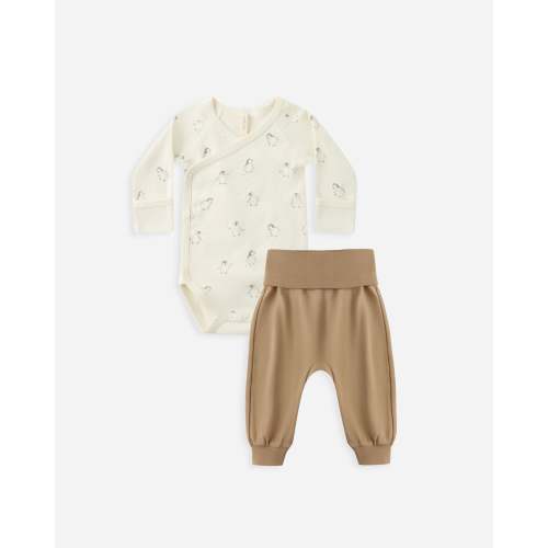 Side Snap Bodysuit + Pant Set || Penguins – Quincy Mae