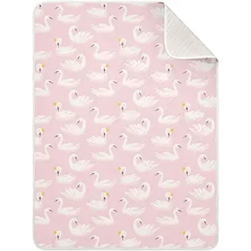 Swaddle Blanket for Pink Cute Swan Animals Baby Receiving Blanket Muslin Baby Swaddles Soft Cotton Breathable Nursery Blankets for Unisex Boys and Girls 30x40 Inch