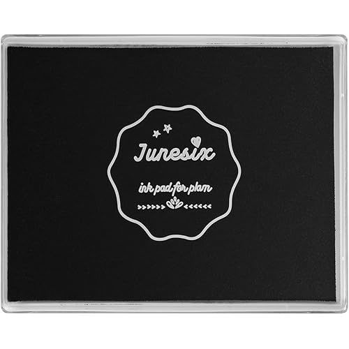 Ink Pad, 5x4'' Washable Non-Toxic Ink Stamp Pad for Baby Footprint Handprint, Black