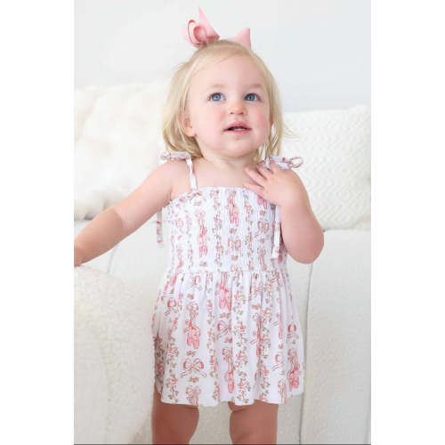 Smocked Twirl Bodysuit | Ballet Blossoms