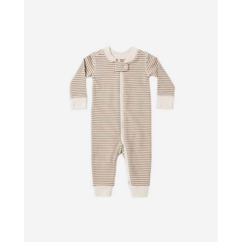 Zip Long Sleeve Sleeper Almond Stripe – Quincy Mae