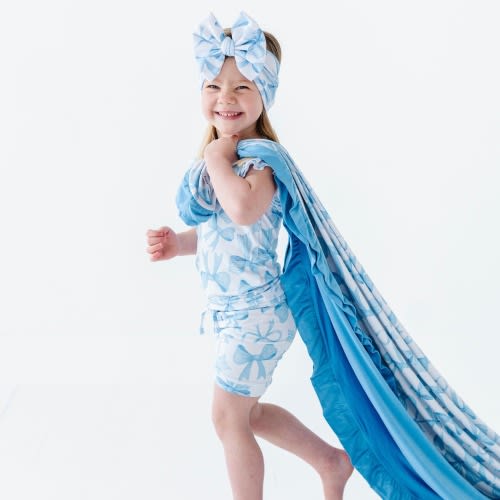 Bow Sweet Bow Ruffle Bum Bum Blanket