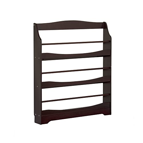 Guidecraft Expressions Espresso Bookrack - Kids Wooden Storage Bookshelf for School, Playroom and Bedroom Furniture