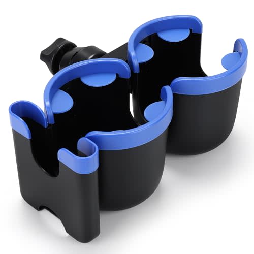 Accmor Stroller Cup Holder with Phone Holder, Bike Cup Holder, Universal Cup Holder for Uppababy Nuna Doona Strollers, 2-in-1 Cup Phone Holder for Stroller, Bike, Wheelchair, Walker, Scooter