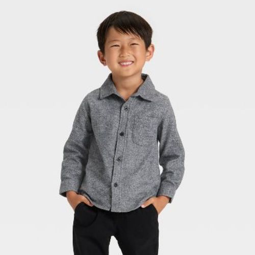 Toddler Boys' Long Sleeve Woven Button-Down Shirt - Cat & Jack™